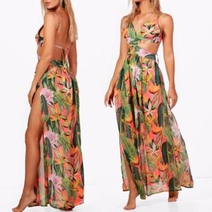 cut out maxi beach dress